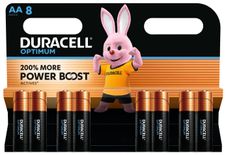 DURACELL Optimium - 8 piles alcalines - AA LR06