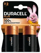 DURACELL 100% Plus - 2 piles alcalines - D LR20 