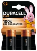 DURACELL 100% Plus - 2 piles alcalines - C LR14