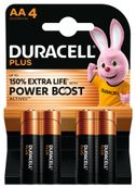 DURACELL 100% Plus - 4 piles alcalines - AA LR06 