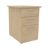 Caisson bout de bureau EXPRIM/LOFTER - L47 x P80 cm - imitation chêne clair