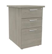 Caisson bout de bureau EXPRIM/LOFTER - L47 x P60 cm - imitation chêne gris