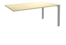 Bureau simple IRIS - L120 cm - Plan suivant - Pieds aluminium - plateau imitation Erable