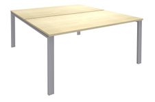 Bureau Bench IRIS - L180 cm - Plan de départ - Pieds aluminium - plateau imitation Erable