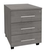 Caisson mobile IRIS - L43 x H56 x P60 cm - 3 tiroirs - imitation Chêne gris