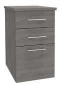 Caisson bout de bureau EXPRIM/LOFTER - L47 x P60 cm - imitation chêne gris