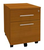 Caisson mobile EXPRIM/LOFTER - L43 x H56 x P60 cm - 2 tiroirs - imitation Merisier