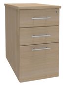 Caisson bout de bureau EXPRIM/LOFTER - L47 x P80 cm - imitation chêne clair