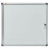 Nobo - Vitrine d'intérieur extra plate - 6 feuilles A4 - surface magnetique - porte battante - 68 x 72,5 x 2,5 cm