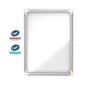Nobo - Vitrine d'affichage - 4 feuilles A4 - surface magnetique - porte battante - 49,3 x 66,7 x 4,3 cm