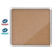 Nobo - Vitrine d'affichage - 6 feuilles A4 - surface liege - porte battante - 70,8 x 66,7 x 4,3 cm