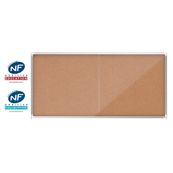 Nobo - Vitrine d'affichage - 27 feuilles A4 - surface liege - porte coulissante - 199,7 x 96,7 x 6,3 cm