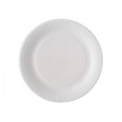 Lot de 100 assiettes en carton - 23 cm - blanche