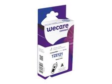 Wecare ruban d'étiquette compatible Brother TZE121 - 1 rouleau (0,9 cm x 8 m) - fond transparent écriture noire