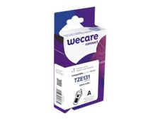 Wecare ruban d'étiquette compatible Brother TZE131 - 1 rouleau (1,2 cm x 8 m) - fond transparent écriture noire