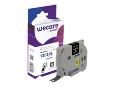 Wecare ruban d'étiquette compatible Brother TZE251 - 1 rouleau (2,4 cm x 8 m) - fond blanc écriture noire