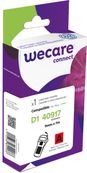 WECARE - Ruban d'étiquettes auto-adhésives pour DYMO D1 40917 -  1 rouleau (9 mm x 7 m) - fond rouge écriture noire