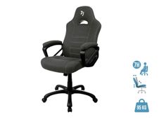 Fauteuil de bureau ENZO - accoudoirs fixes - appuie-tête intégré - gris foncé