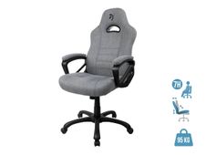 Fauteuil de bureau ENZO - accoudoirs fixes - appuie-tête intégré - gris clair