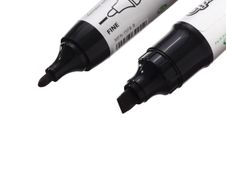 Pilot TWIN JUMBO - Marqueur permanent - double pointe biseau large et ogive - noir