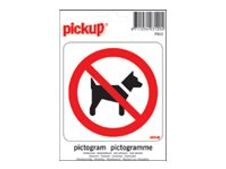 Pickup - Pictogramme rond - Interdit aux chiens - 100 mm