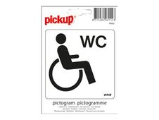 Pickup - Plaque de signalisation - 100 x 100 mm - autocollant - WC (handicapés)