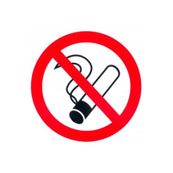 pickup - Pictogramme rond - Défense de fumer - 200 mm