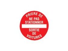 Pickup - Pictogramme rond - Stationnement interdit/sortie de voiture - 200 mm