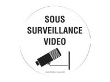 Pickup - Pictogramme rond - Magasin sous surveillance vidéo - 200 mm