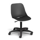 Chaise PALM - coque noire - assise noir - base noire