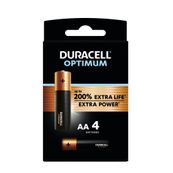 DURACELL Optimium -  4 piles alcalines - AA LR06