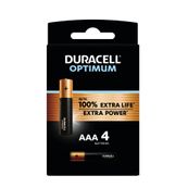 DURACELL Optimium -  4 piles alcalines - AAA LR03