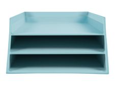 Exacompta Aquarel - Corbeille à courrier 3 niveaux - bleu pastel