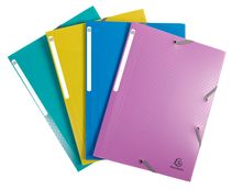 Exacompta Forever Young - 4 Chemises à rabats - A4 - pour 250 feuilles - couleurs assorties (bleu, jaune, turquoise, fuchsia)