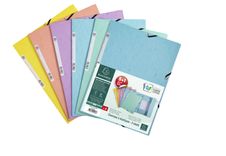 Exacompta Aquarel - 6 Chemises à rabats - A4 - couleurs assorties