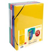 Exacompta - 4 boîtes de classement en carte lustrée - dos 25 mm - coloris assortis