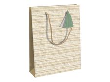 Clairefontaine Instinct Large - Sac cadeau kraft blanc - 26,5 cm x 14 cm x 33 cm