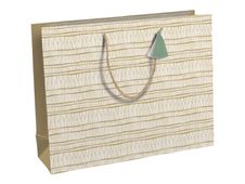 Clairefontaine Instinct - Sac cadeau shopping kraft blanc - 37,3 cm x 11,8 cm x 27,5 cm