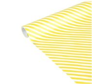 Clairefontaine Excellia Tiny Rolls - Papier cadeau rayures jaune - 35 cm x 5 m - 80 g/m²