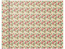 Clairefontaine Excellia Tiny Rolls - Papier cadeau fleurs rouges - 35 cm x 5 m - 80 g/m²