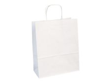 Clairefontaine - 25 Sacs cadeau kraft - 22 cm x 10 cm x 27 cm - blanc