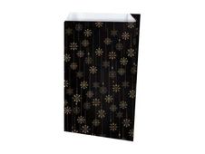 Créastyl - 150 Sacs cadeau kraft - 12 cm x 4,5 cm x 20 cm - noir/or