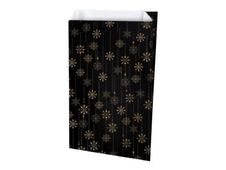 Créastyl - 150 Sacs cadeau kraft - 18 cm x 6 cm x 35 cm - noir/or
