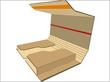 Étui d'expédition postale avec bande adhésive - 22 cm x 31 cm x 5 cm - kraft - Torraspapel