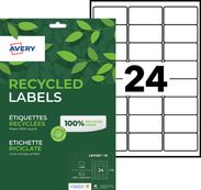Avery - 360 Étiquettes recyclées blanches - 63,5 x 33,9 mm - Impression laser ou jet d'encre - réf LR7159-15