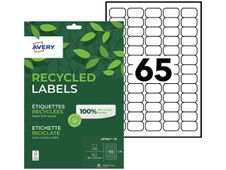 Avery - 975 Étiquettes recyclées blanches - 38,1 x 21,2 mm - Impression laser ou jet d'encre - réf LR7651-15