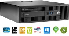 HP EliteDesk 800 G1 - unité centrale - reconditionné grade A - SFF i3-4130 - 8Go RAM - 256 SSD