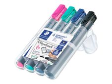 STAEDTLER Lumocolor 356 - marqueur - noir, bleu, rose, turquoise (pack de 4)