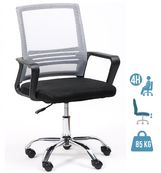 Fauteuil de bureau SQEEZY - accoudoirs fixes - noir/gris