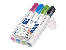 STAEDTLER Lumocolor 351 - marqueur - noir, bleu clair, rose, vert clair (pack de 4)